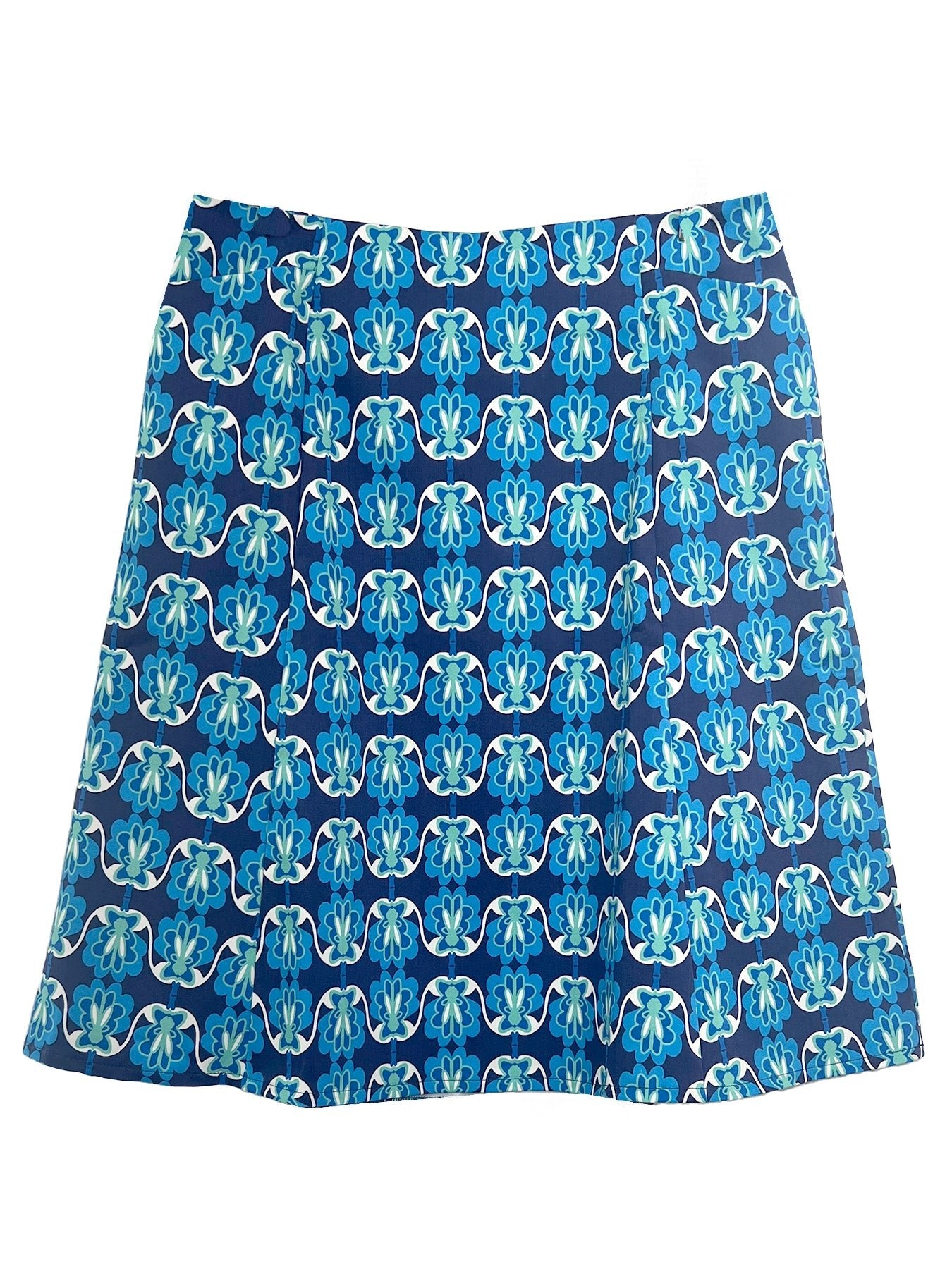 KYLIE skirt Navy Shell Flower - Lesley Evers - Blue - Bottoms - Navy