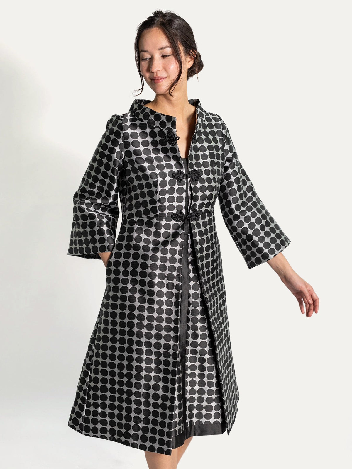 LILA dress Black Dots - Lesley Evers-Dress-gown-new