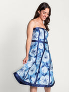 LILA dress Garden Wall Blue - Lesley Evers-Dress-gown-new