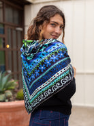 LILLIAN silk twill scarf Cornice Blue - Lesley Evers - Accessories - cornice - cotton silk