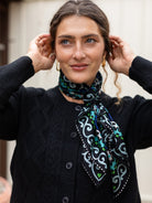 LILLIAN silk twill scarf Cornice Blue - Lesley Evers - Accessories - cornice - cotton silk