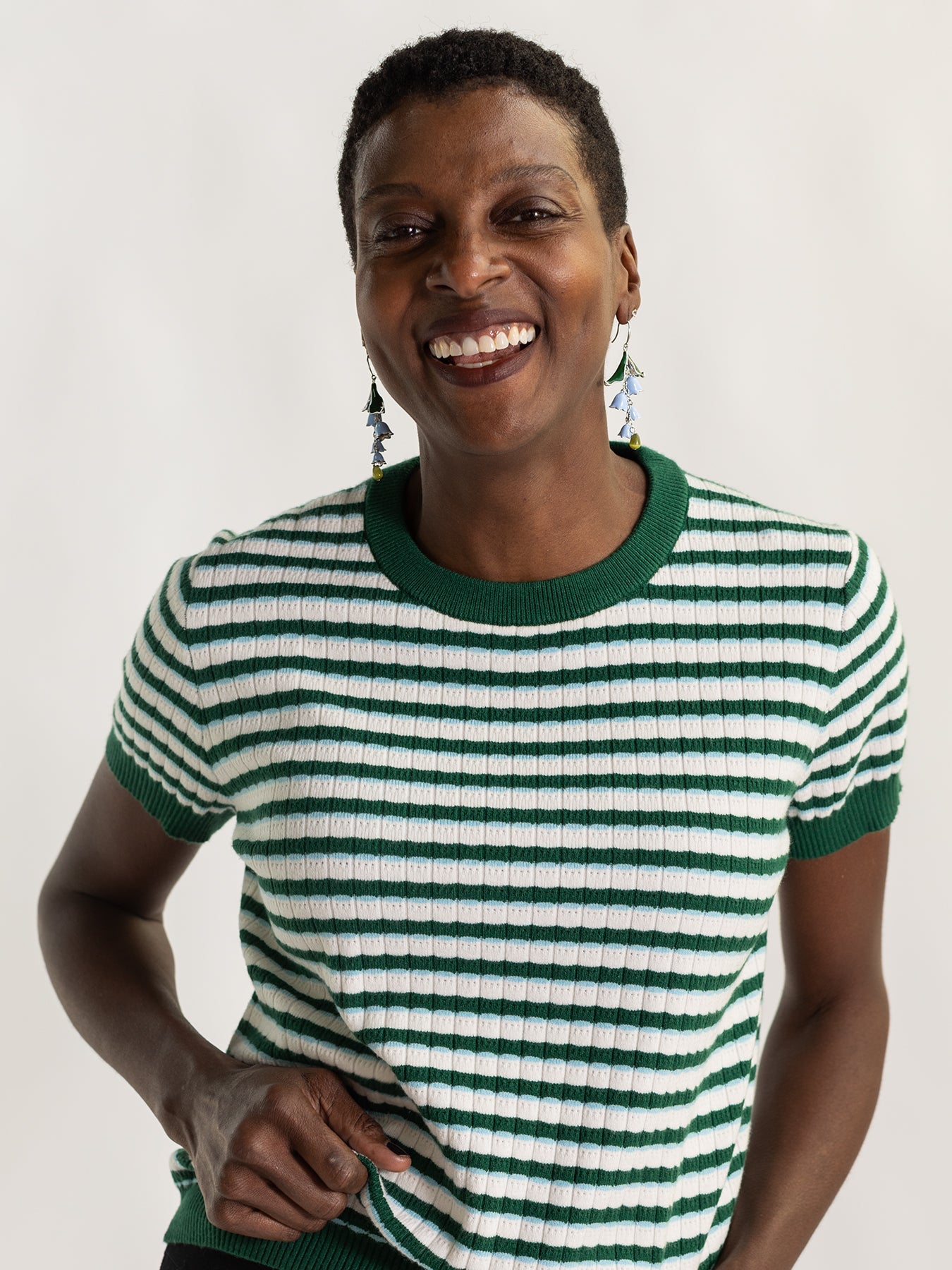 Lily of the Valley Earrings Blue and Silver - Lesley Evers - Accessories - accessory - new