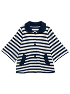 LIZZY coat Navy and White Stripe - Lesley Evers - coat - lizzie - lizzy