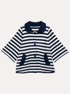 LIZZY coat Navy and White Stripe - Lesley Evers-coat-lizzie-lizzy