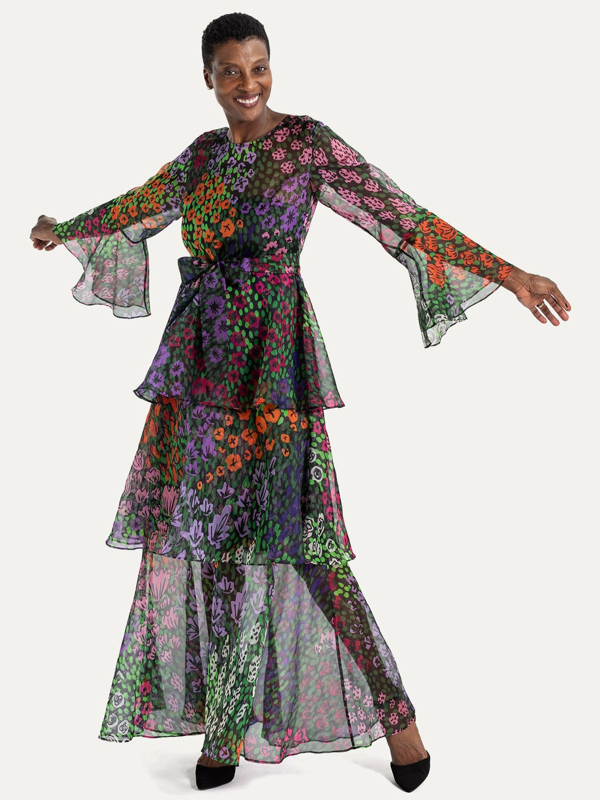 LOUISE dress May Flowers - Lesley Evers-Dress-formal-gown