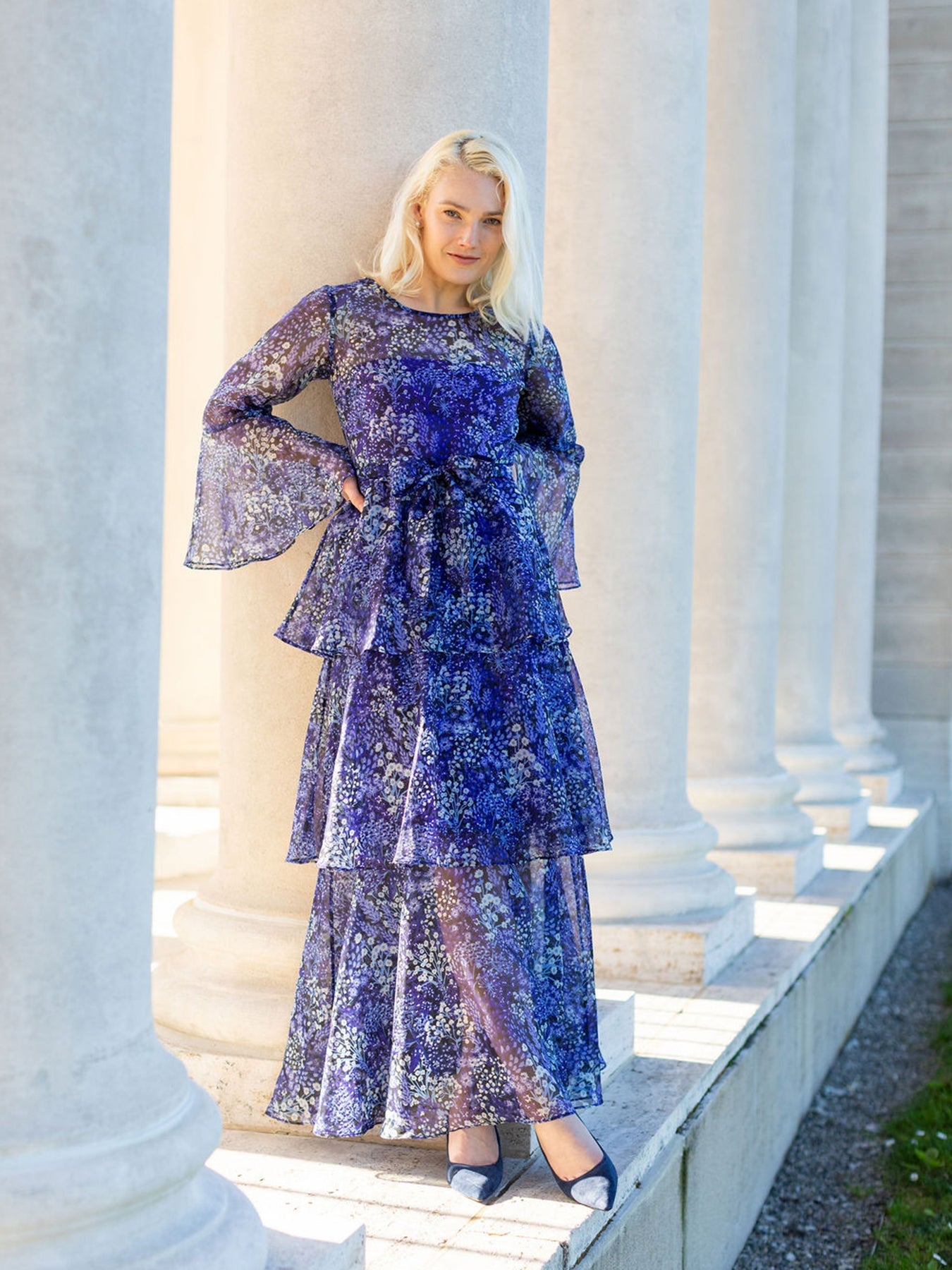 LOUISE dress Spring Meadow Lilac Lesley Evers LOUISE dress Spring Meadow Lilac Lesley Evers