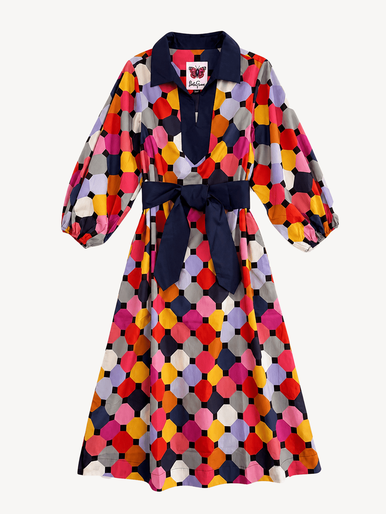 LYDIA dress Promenade Multi - Lesley Evers-Dress-Shop-Shop/All Products