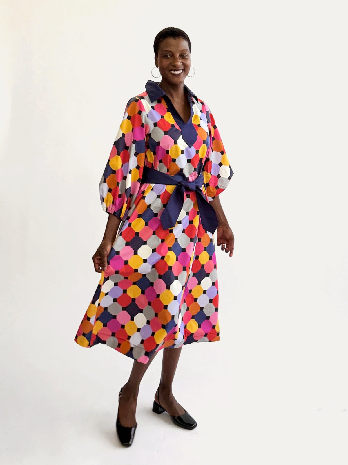 LYDIA dress Promenade Multi - Lesley Evers-Dress-Shop-Shop/All Products
