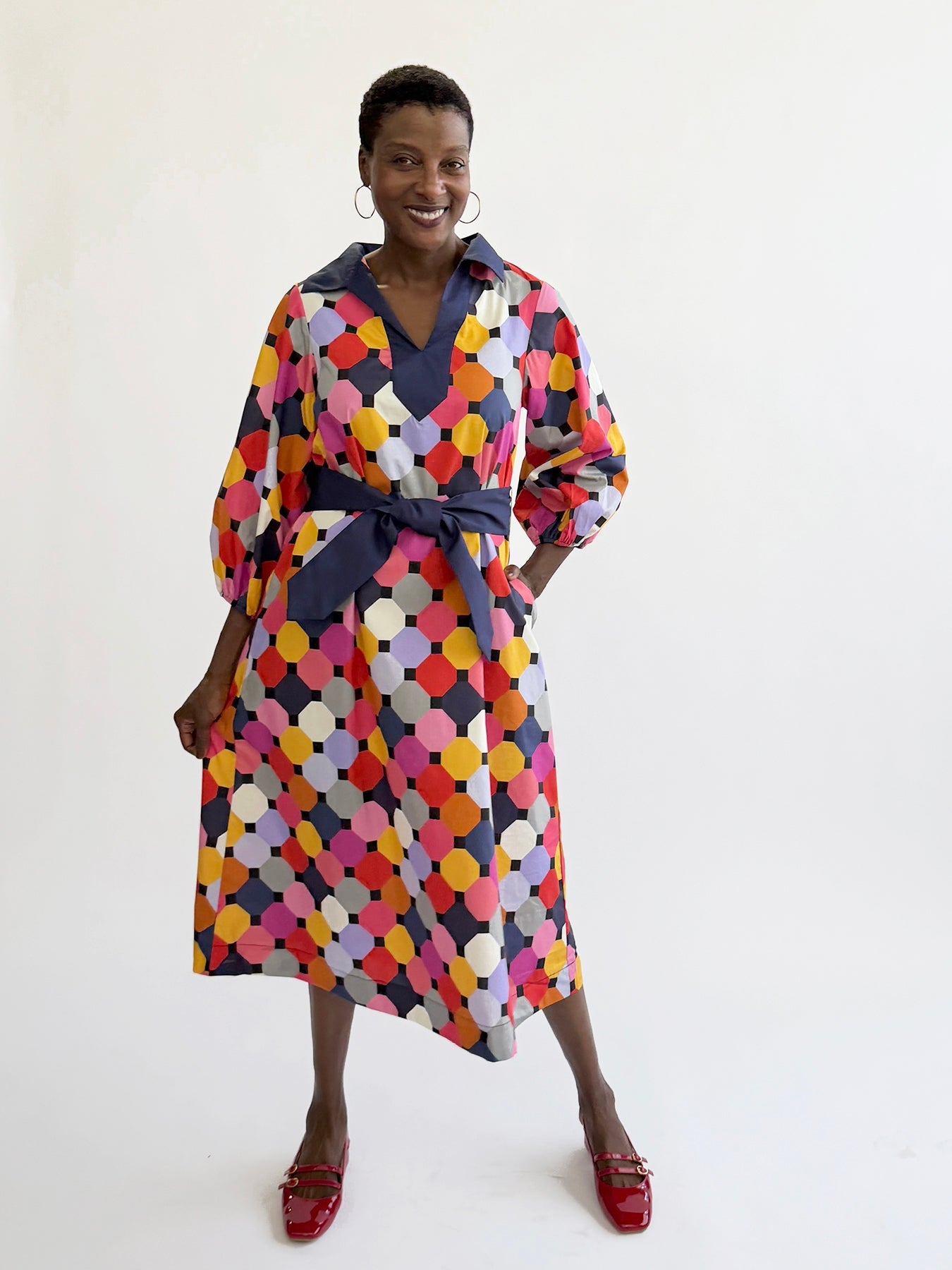 LYDIA dress Promenade Multi - Lesley Evers-Dress-Shop-Shop/All Products