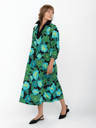 LYDIA dress Secret Garden Green - Lesley Evers-Dress-Shop-Shop/All Products