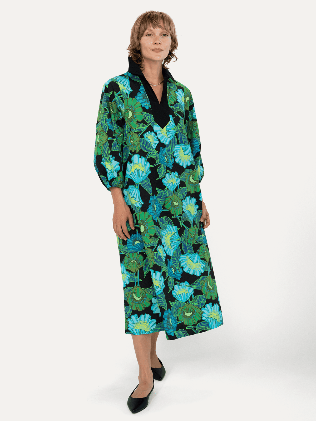LYDIA dress Secret Garden Green - Lesley Evers-Dress-Shop-Shop/All Products