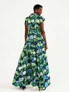 MADELEINE dress Hydrangea Navy - Lesley Evers-Dress-formal-gown