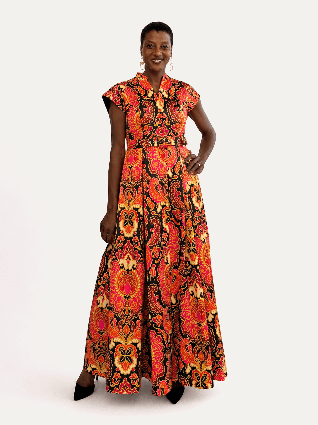 MADELEINE dress Paisley Sunset - Lesley Evers-Dress-formal-gown
