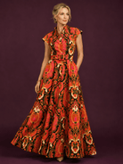 MADELEINE dress Paisley Sunset - Lesley Evers-Dress-formal-Shop