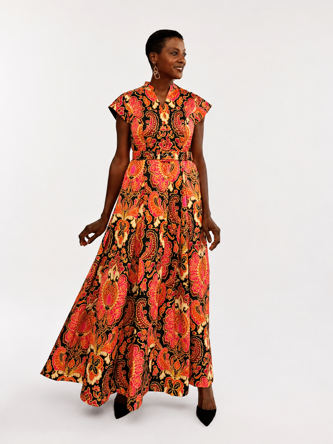MADELEINE dress Paisley Sunset - Lesley Evers-Dress-formal-gown