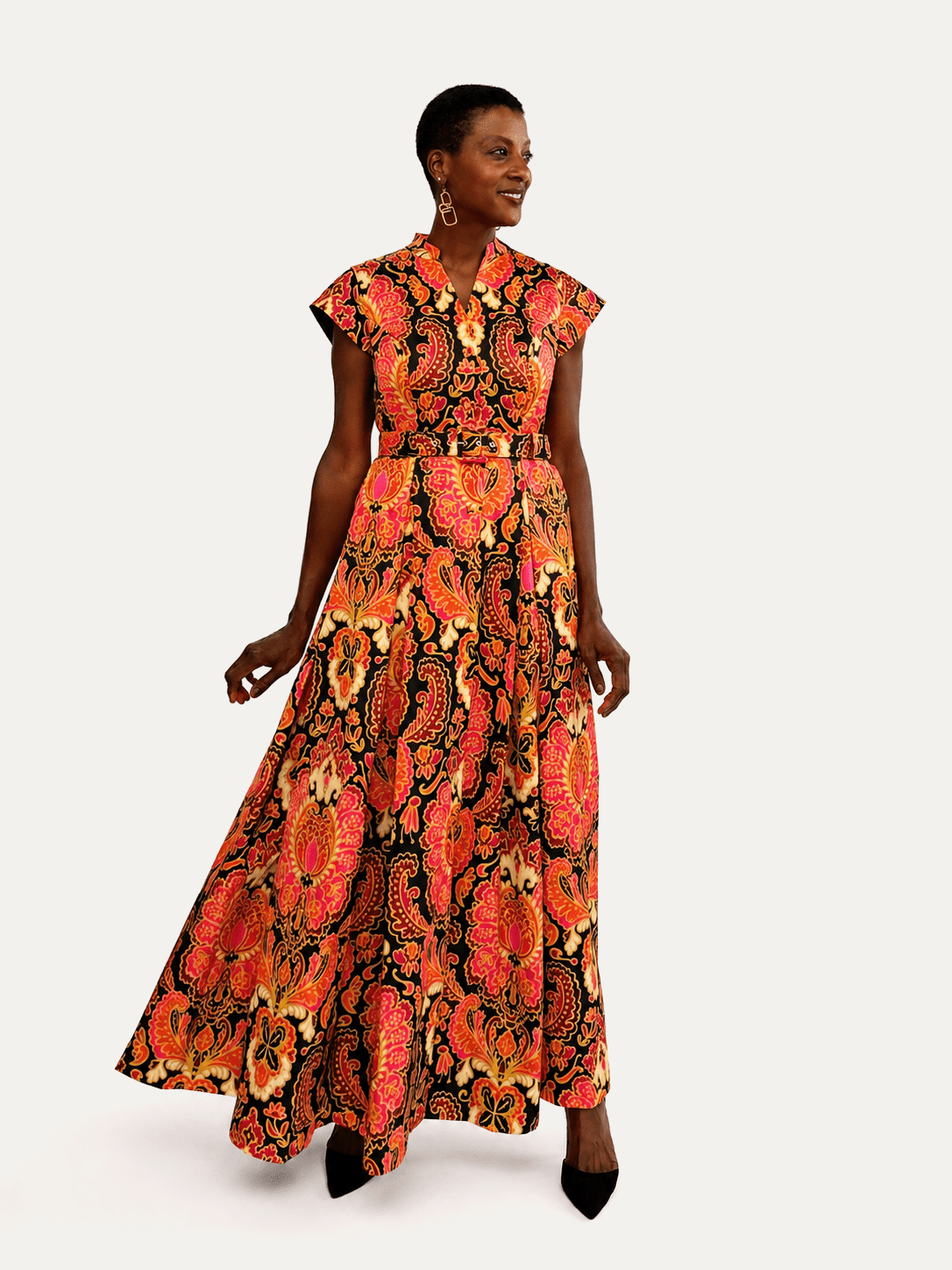 MADELEINE dress Paisley Sunset - Lesley Evers-Dress-formal-gown