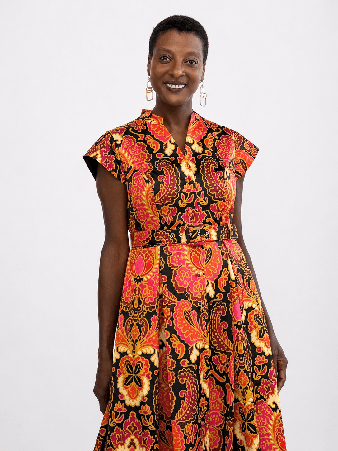 MADELEINE dress Paisley Sunset - Lesley Evers-Dress-formal-gown