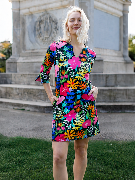 maeve dress Coast Meadow XS A flowing maxi dress Leopard-print midi dress for Color:RAINFOREST BLACK DRESS WITH SLEEVES