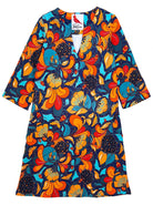 MAEVE dress Flourish Orange and Navy - Lesley Evers - autumn - Dress - fall