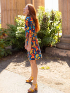 MAEVE dress Flourish Orange and Navy - Lesley Evers - autumn - Dress - fall