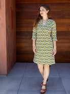 MAEVE dress Geo Shell Olive - Lesley Evers - Black - black dress - Dress