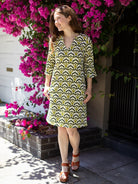 MAEVE dress Geo Shell Olive - Lesley Evers - Black - black dress - Dress