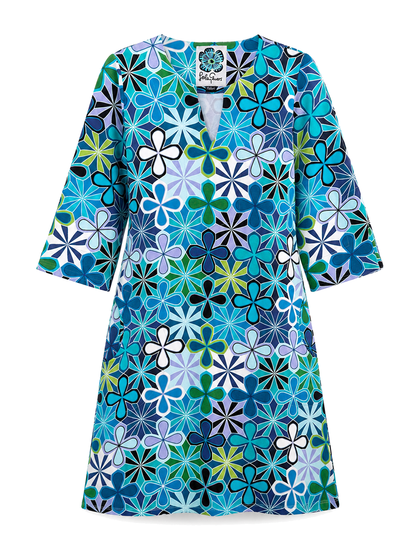 MAEVE dress Kaleidoscope Blue - Lesley Evers - Dress - french terry - maeve