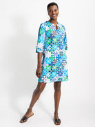 MAEVE dress Kaleidoscope Blue - Lesley Evers - Dress - french terry - maeve