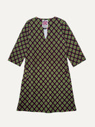 MAEVE dress Sorrento Pink and Green - Lesley Evers-Dress-french terry-maeve