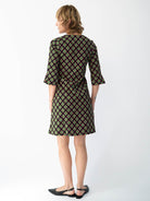 MAEVE dress Sorrento Pink and Green - Lesley Evers-Dress-french terry-maeve