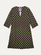 MAEVE dress Sorrento Pink and Green - Lesley Evers-Dress-french terry-maeve