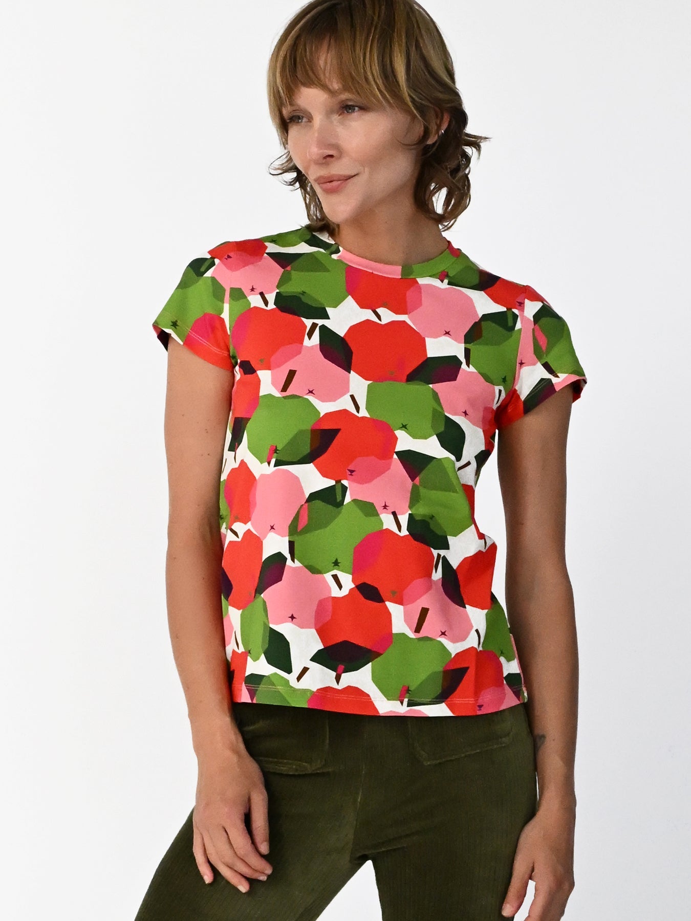 MAISIE cotton tee Apples - Lesley Evers-Best Seller-Shop-Shop/All Products