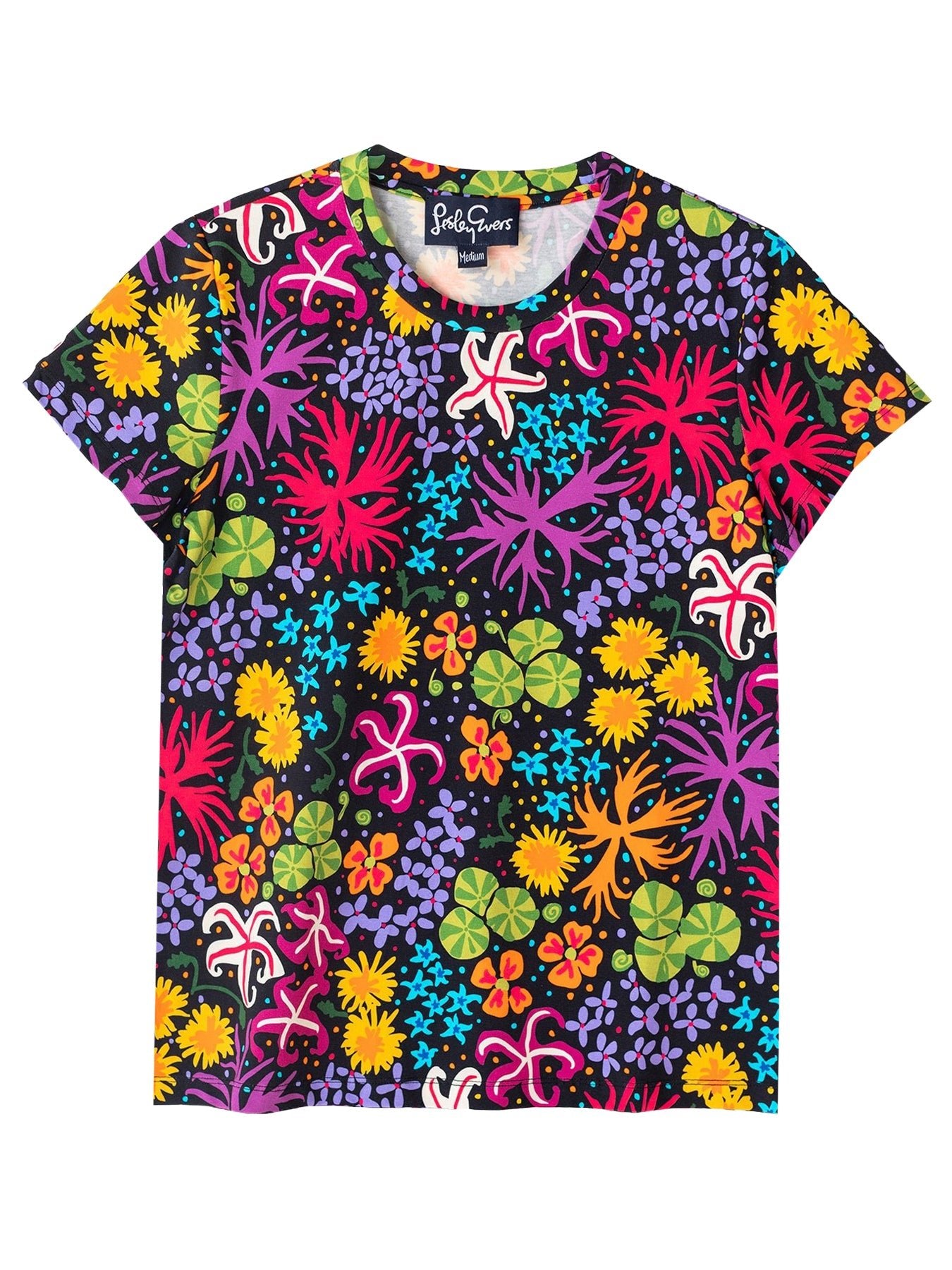 MAISIE cotton tee Backyard Flowers - Lesley Evers - Best Seller - new - Shop