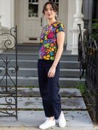 MAISIE cotton tee Backyard Flowers - Lesley Evers - Best Seller - Shop - Shop/All Products