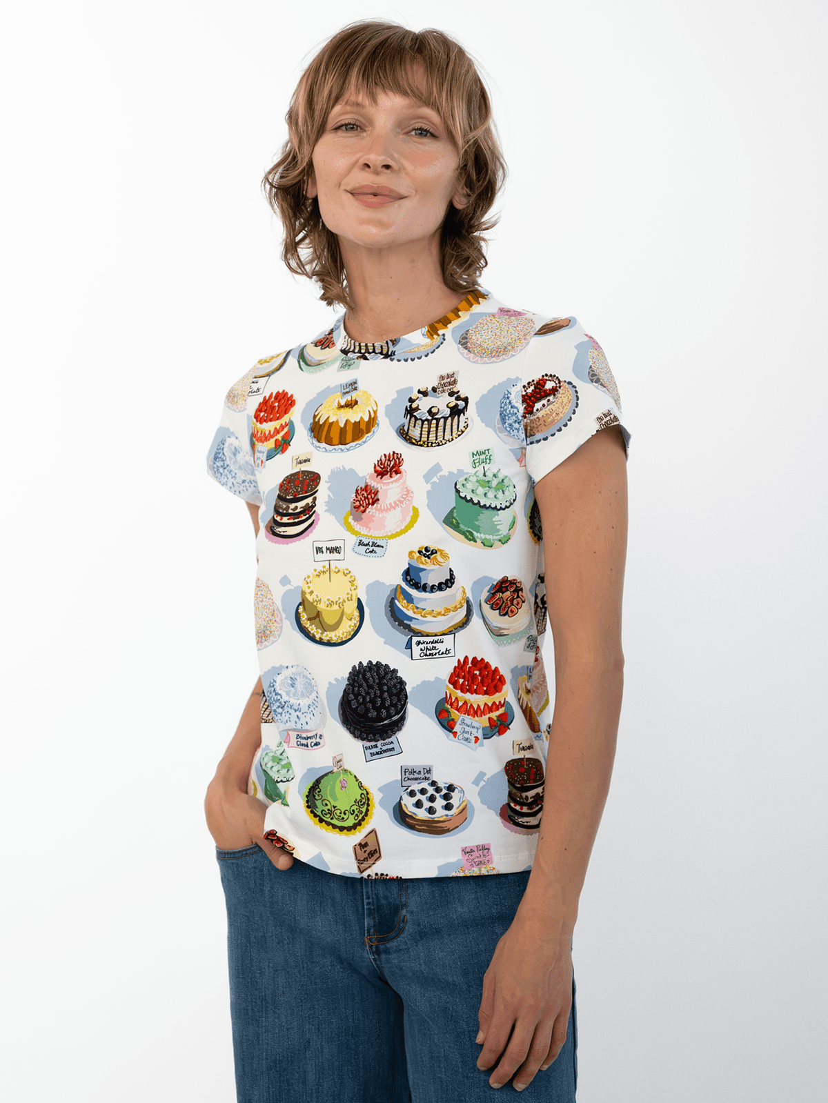 MAISIE cotton tee Cakes - Lesley Evers-Best Seller-new-Shop