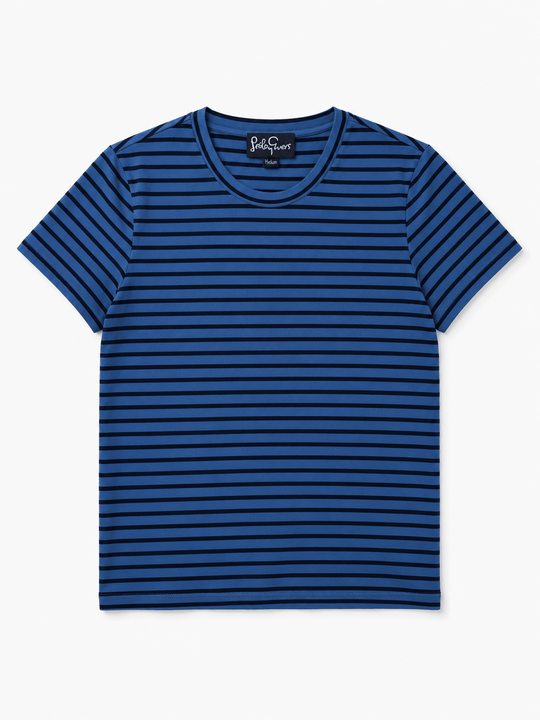 MAISIE cotton tee Navy and Blue Stripe - Lesley Evers - Best Seller - Shop - Shop/All Products