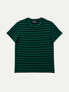 MAISIE cotton tee Navy and Green Stripe - Lesley Evers-Best Seller-Shop-Shop/All Products