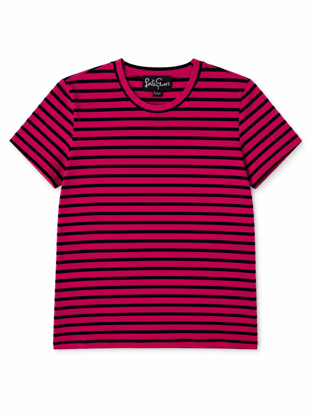 MAISIE cotton tee Pink and Navy Stripe - Lesley Evers - Best Seller - Shop - Shop/All Products