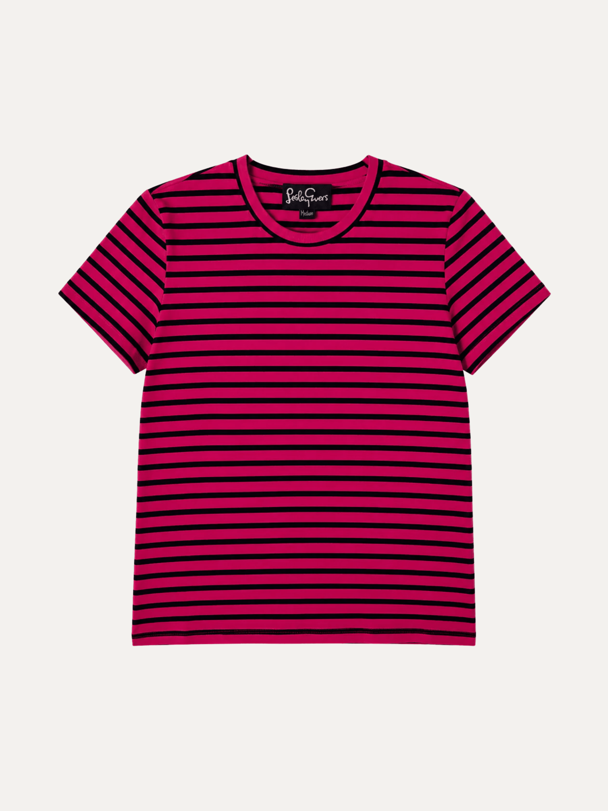 MAISIE cotton tee Pink and Navy Stripe - Lesley Evers-Best Seller-Shop-Shop/All Products