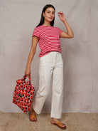 MAISIE cotton tee Pink and Red Stripe - Lesley Evers - Best Seller - Shop - Shop/All Products