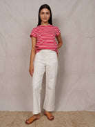 MAISIE cotton tee Pink and Red Stripe - Lesley Evers - Best Seller - Shop - Shop/All Products