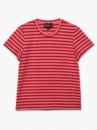 MAISIE cotton tee Pink and Red Stripe - Lesley Evers - Best Seller - Shop - Shop/All Products