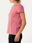 MAISIE cotton tee Pink and Red Stripe - Lesley Evers-Best Seller-Shop-Shop/All Products
