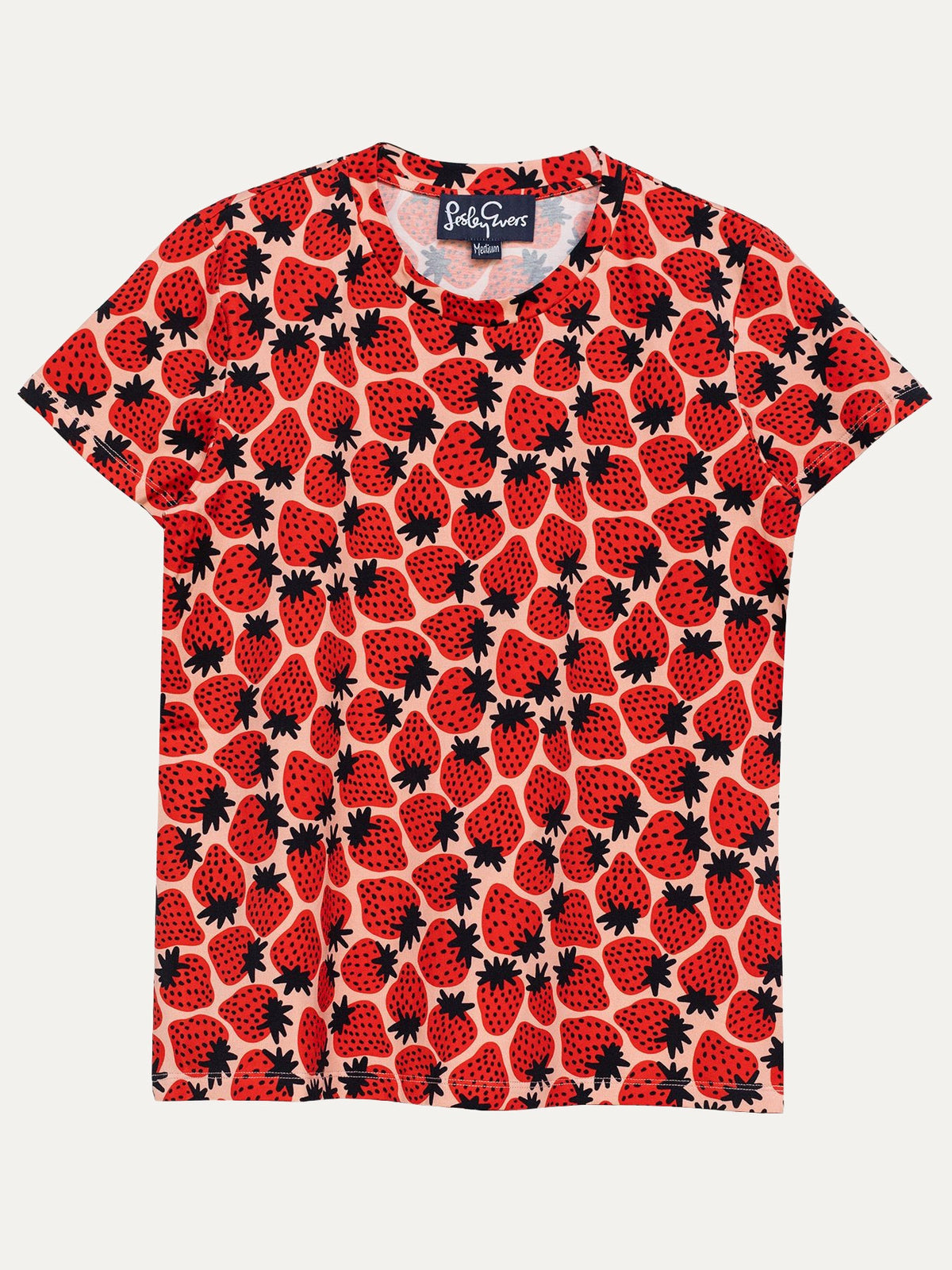 MAISIE cotton tee Strawberries - Lesley Evers-Best Seller-Shop-Shop/All Products