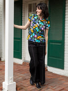 MAISIE cotton tee Wildflowers Blue - Lesley Evers - Best Seller - Shop - Shop/All Products