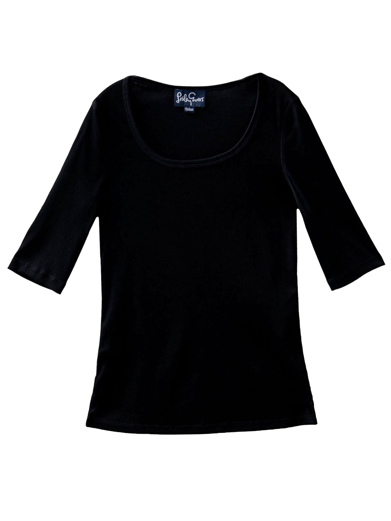 MALLORY rib tee Black – Lesley Evers