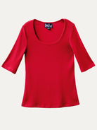 MALLORY rib tee Cherry Red - Lesley Evers-Best Seller-mallory-Shop