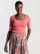 MALLORY rib tee Dusty Rose - Lesley Evers - Best Seller - mallory - Shop