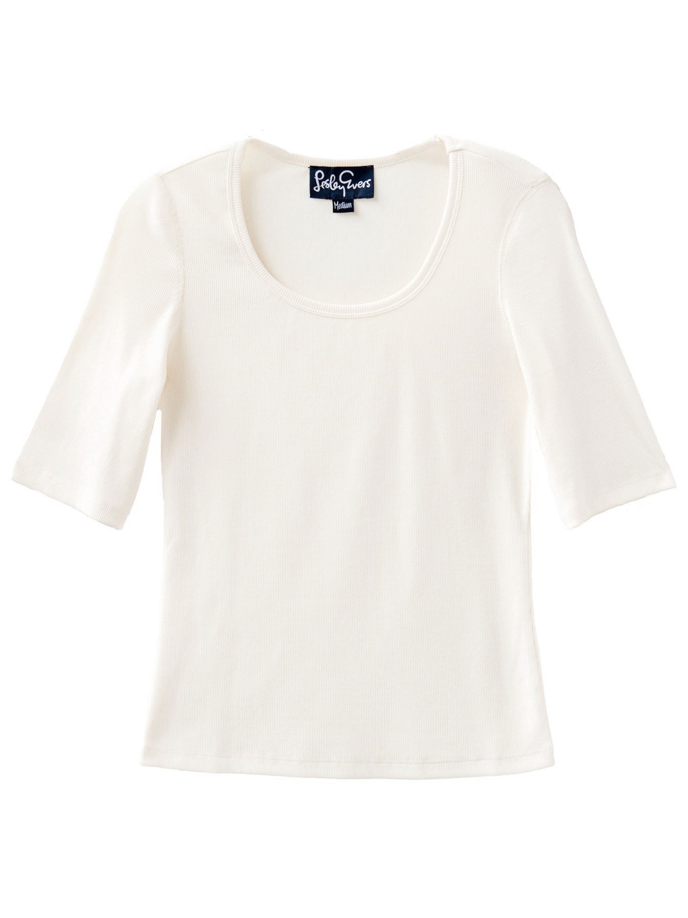 MALLORY rib tee White - Lesley Evers - Best Seller - Shop - Shop/All Products