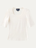 MALLORY rib tee White - Lesley Evers-Best Seller-Shop-Shop/All Products